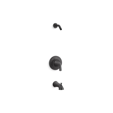 Sterling Medley Rite-Temp Bath And Shower Trim Set, Without Showerhead In Matte Black TLS27377-4-BL